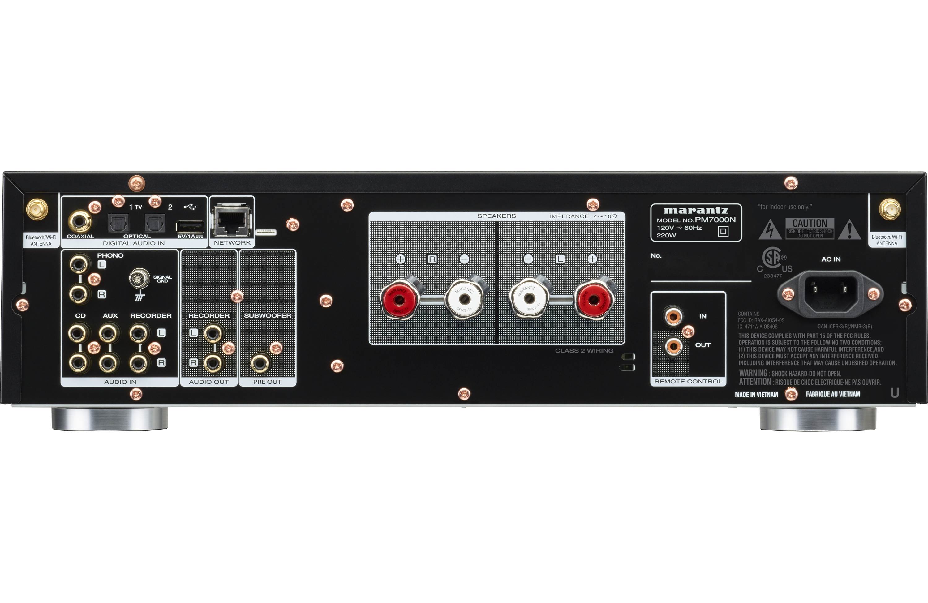 Marantz PM7000N Integrated Stereo Amplifier with HEOS Built-in | Hi-Fi Audio System for Home Theater & Music Listening | Wireless Streaming & Multi-Room Audio