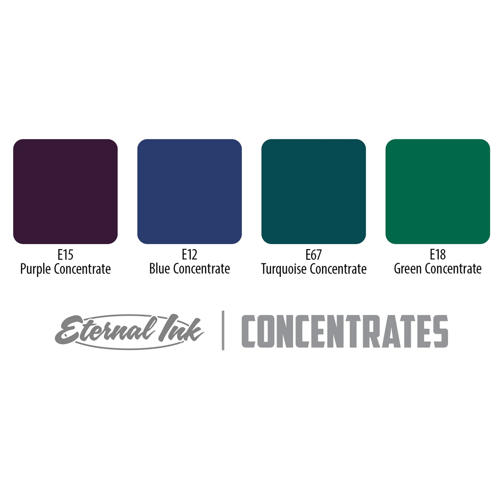 Eternal Ink Concentrates Set - Premium Tattoo Ink for Professional Artists | Long-Lasting Vibrant Colors for Tattoo, Permanent Makeup & Body Art