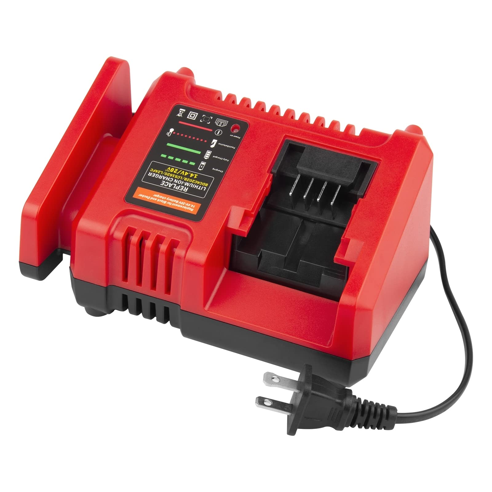 20V MAX Lithium Battery Charger for Black+Decker Tools - Fast Charging BDCAC202B - Perfect for Drills, Saws & Power Tools