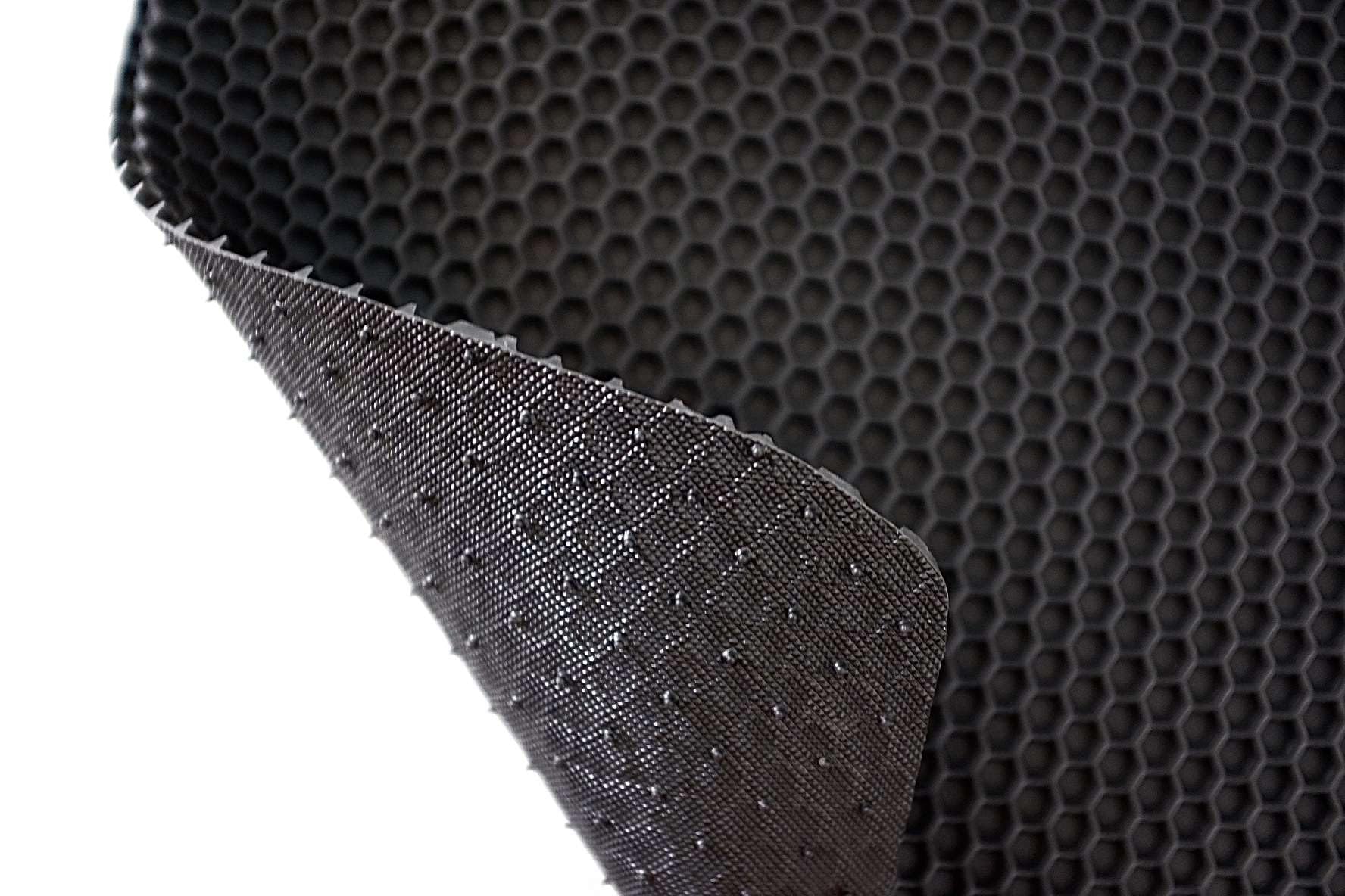 Universal Car Floor Mats - Hexagon Anti-Slip Design, Heavy Duty Waterproof & Easy Clean Dirt Catcher - Perfect for SUVs, Trucks & Sedans (Black, Driver Side, Large 1 Piece) - Ideal for All-Weather Protection & Messy Commutes