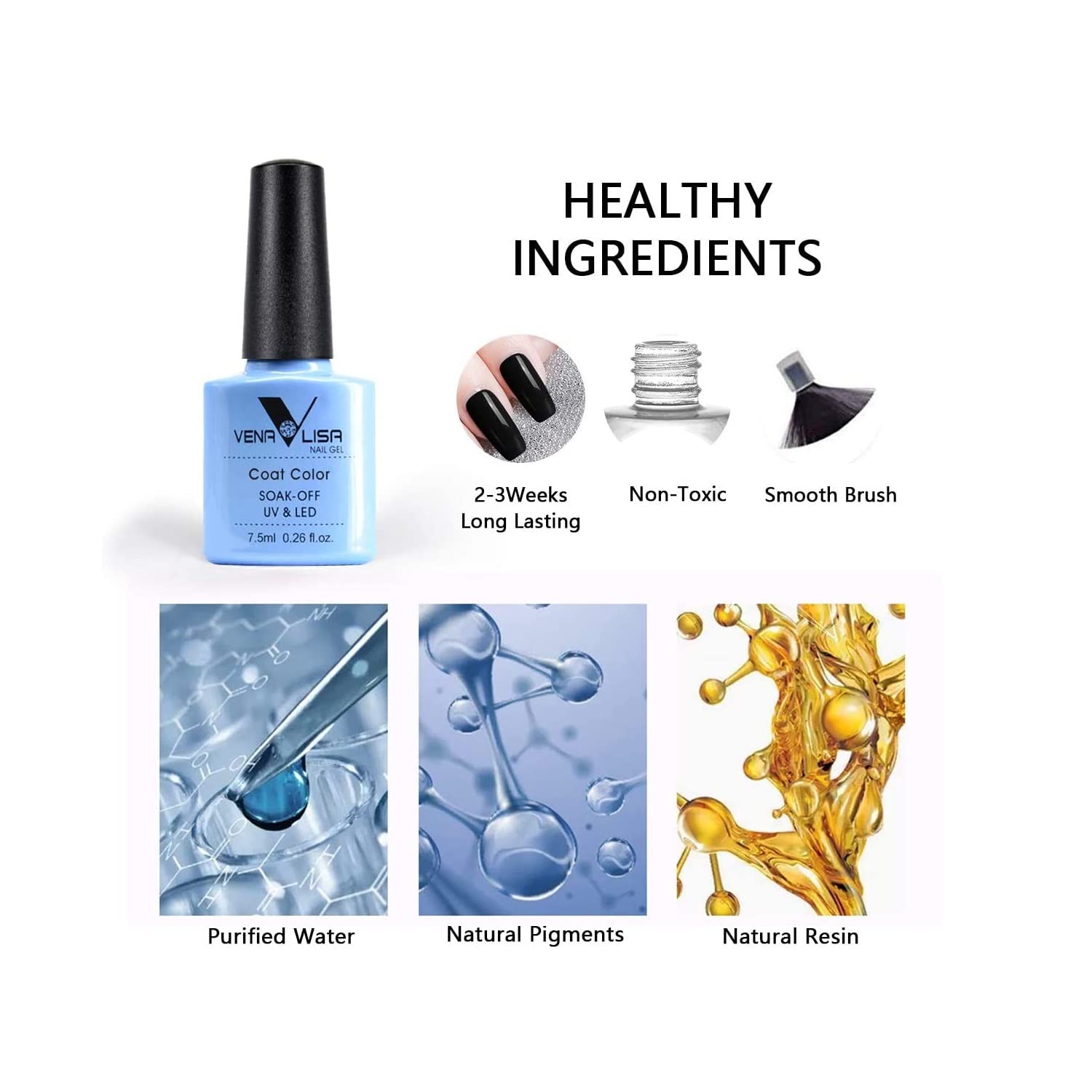 VENALISA #85 Gel Nail Polish 7.5ml - Soak Off UV LED Nail Gel for Manicure & Nail Art - Salon Quality Long Lasting Polish - Requires UV/LED Light to Cure - Perfect for Home DIY & Professional Salon Use