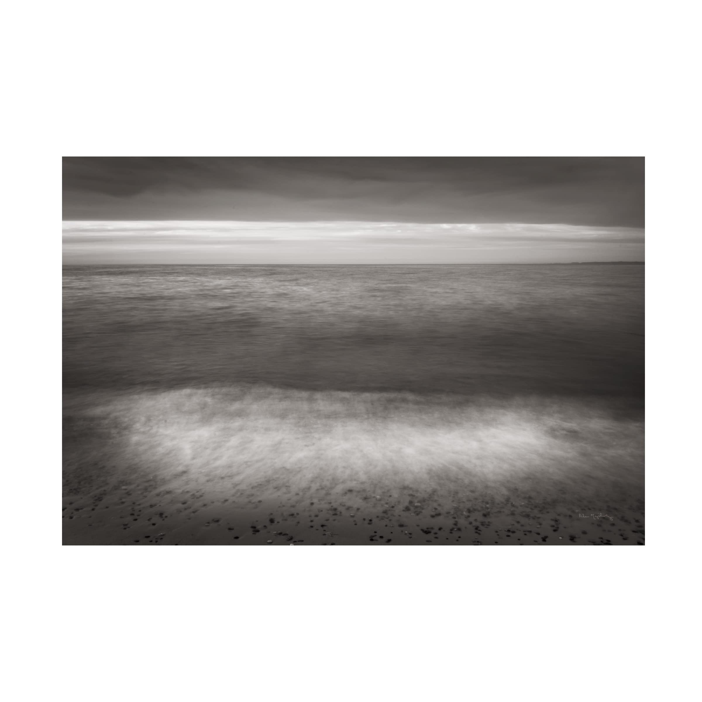 Alan Majchrowicz Lake Superior Beach II BW Canvas Art Print - Black & White Landscape Wall Decor for Living Room, Bedroom & Office