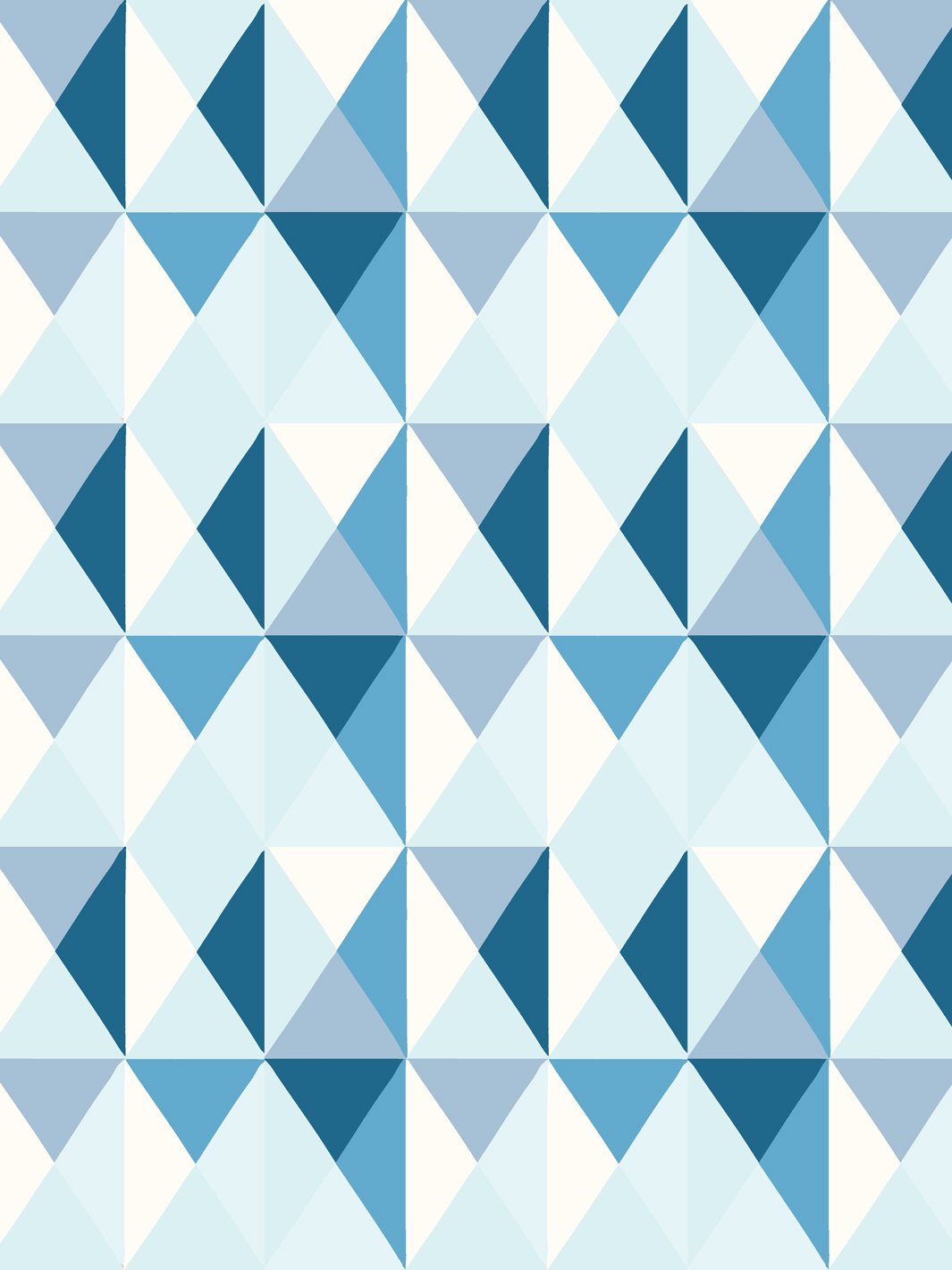 Fisher Price™ Geo Wallpaper - Blue Geometric Pattern Peel and Stick Wallpaper for Nursery, Kids Room & Playroom Decor