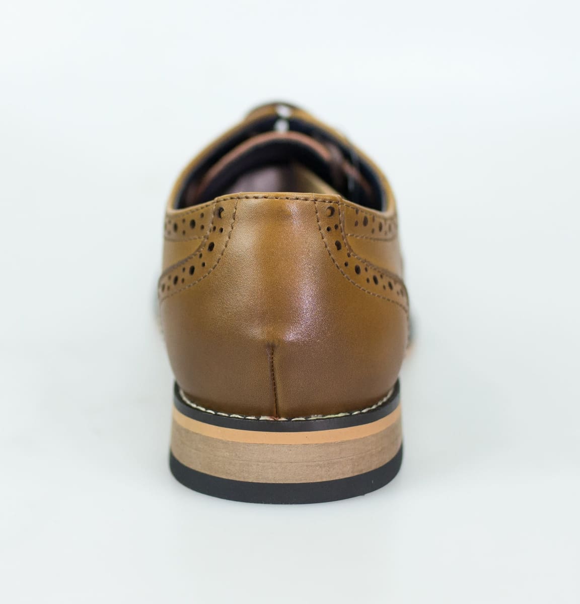 Horatio Tan Men's Tweed Brogue Shoes - Classic Oxford Style for Formal & Casual Wear - Perfect for Weddings, Office & Everyday Outfits