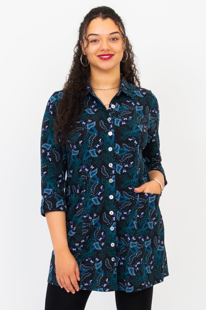 Charlie Tunic - Fantasy Style Bamboo V-Neck Top for Women | Comfortable & Breathable Summer Blouse for Casual Wear, Office & Date Nights
