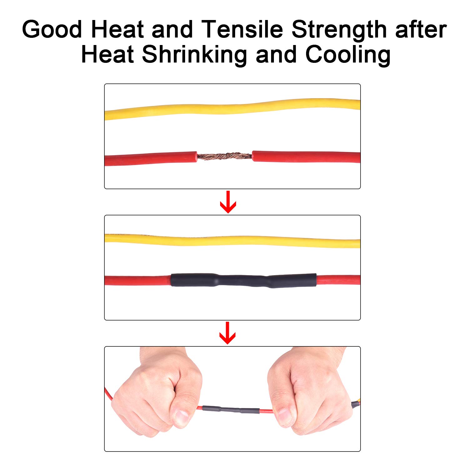 3/4 Inch 82 Ft XHF 3:1 Waterproof Black & Red Heat Shrink Tubing Roll - Marine Grade Adhesive Lined Heat Shrink Tube for Electrical Insulation, Sealing, Oil-Proof & Wear-Resistant Protection - Ideal for Automotive, Marine & Industrial Wiring Applications