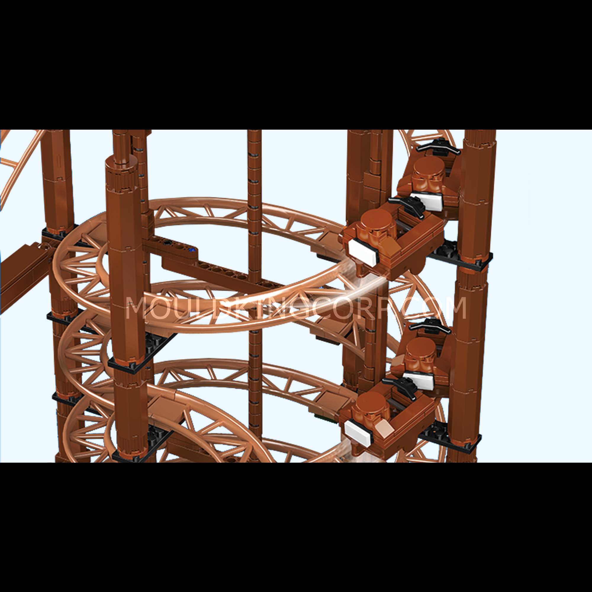 Mould King 11013 Double Helix Roller Coaster Building Set - 2,174 Piece STEM Educational Toy for Kids & Adults | Creative Construction Model Kit for Birthday Gifts & Home Decoration | Fun DIY Project for Family Bonding & Engineering Enthusiasts