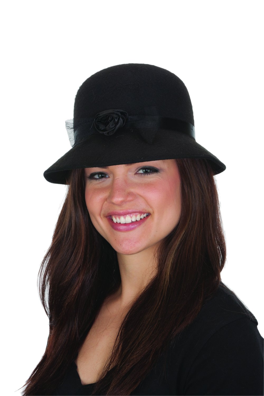 Women's Wool Felt Cloche Hat for Winter Fashion