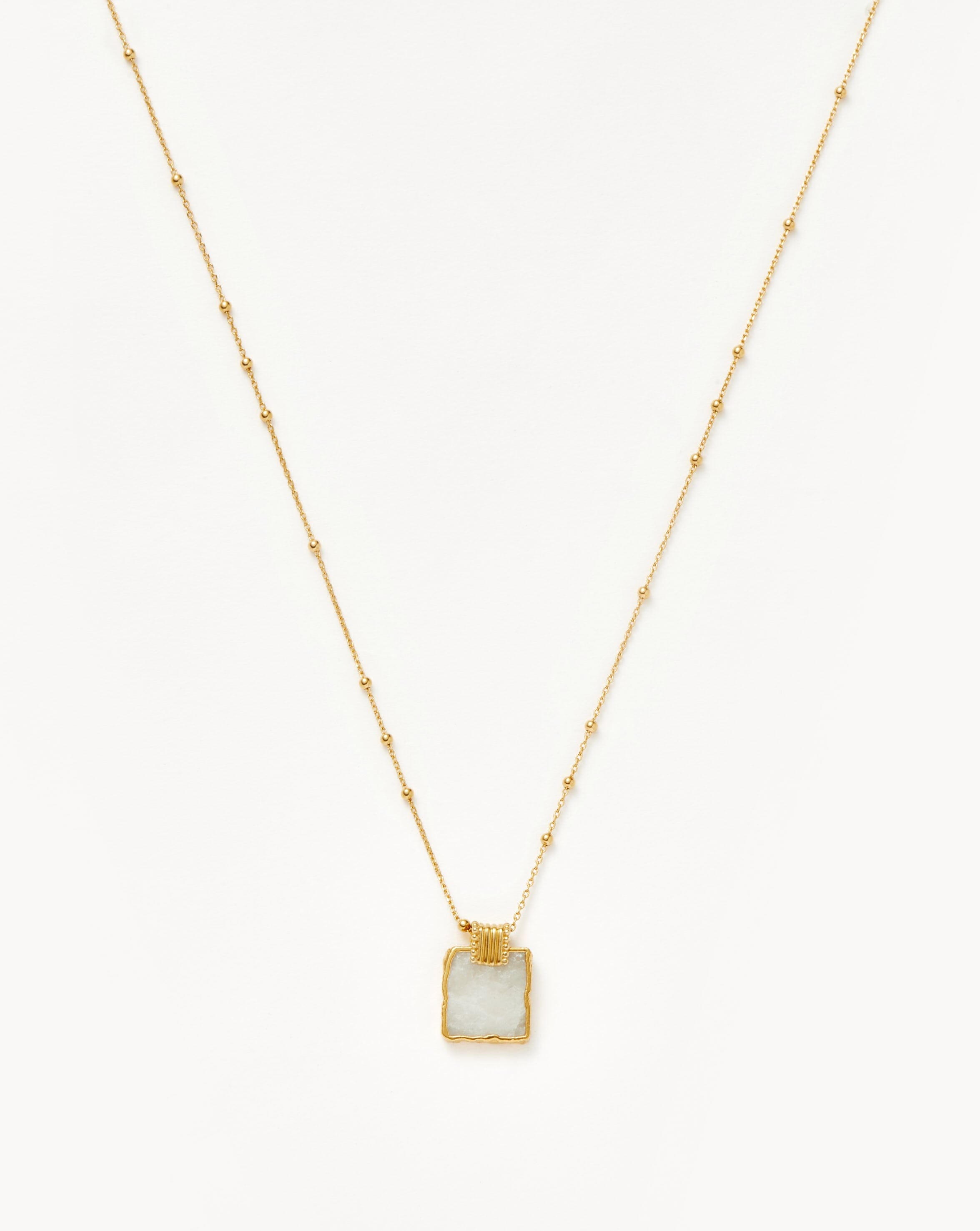 Lena Charm Necklace - 18k Gold Plated Rainbow Moonstone Pendant for Women | Elegant Jewelry Gift for Birthday, Anniversary & Special Occasions | Perfect for Everyday Wear, Date Nights & Formal Events
