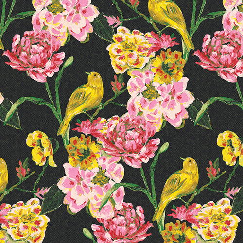 Art Gallery Fabrics Carolina Wren Dusk CTT 46708 - Premium Cotton Quilting Fabric for Home Decor, DIY Crafts & Sewing Projects