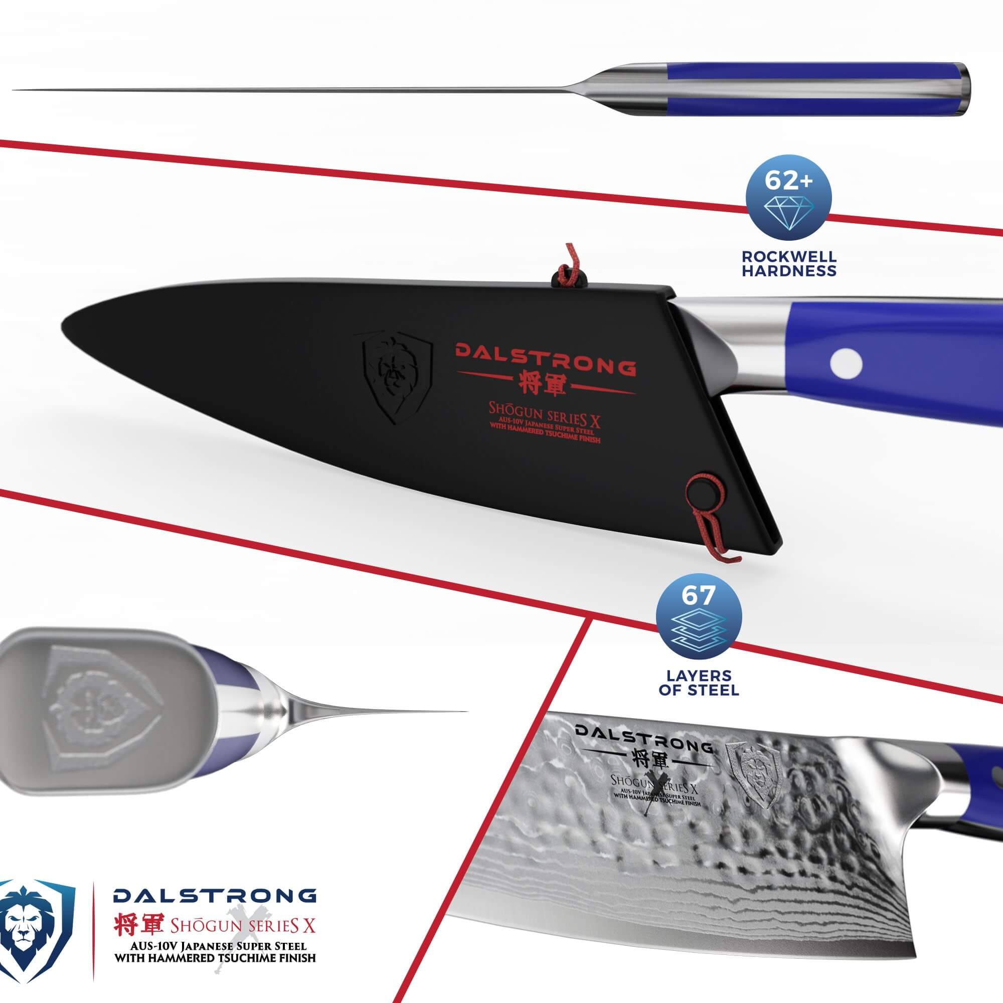 Premium 8-Inch Chef's Knife - Shogun Series X with Colored ABS Handle by Dalstrong | Professional Kitchen Knife for Slicing, Dicing & Chopping | Perfect for Home Cooks & Professional Chefs