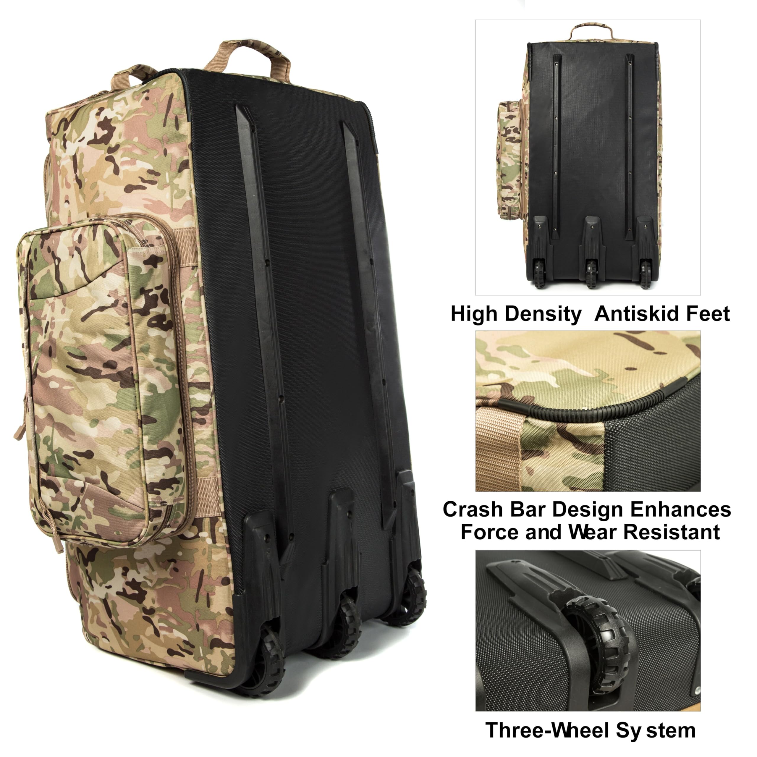 Mountain Land 120L Large Wheeled Duffle Bag - Waterproof Travel Luggage for Men & Women - Perfect for Camping, Gym, Business Trips & Airplane Carry-On