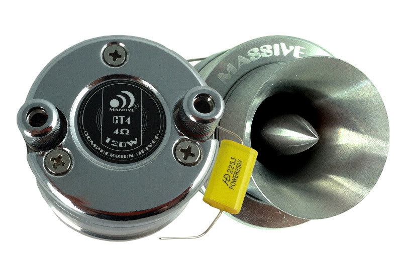 CT4 4 Ohm 25.5mm Super Bullet Titanium Tweeter - AMS Rated for High-End Car Audio & Home Theater Systems