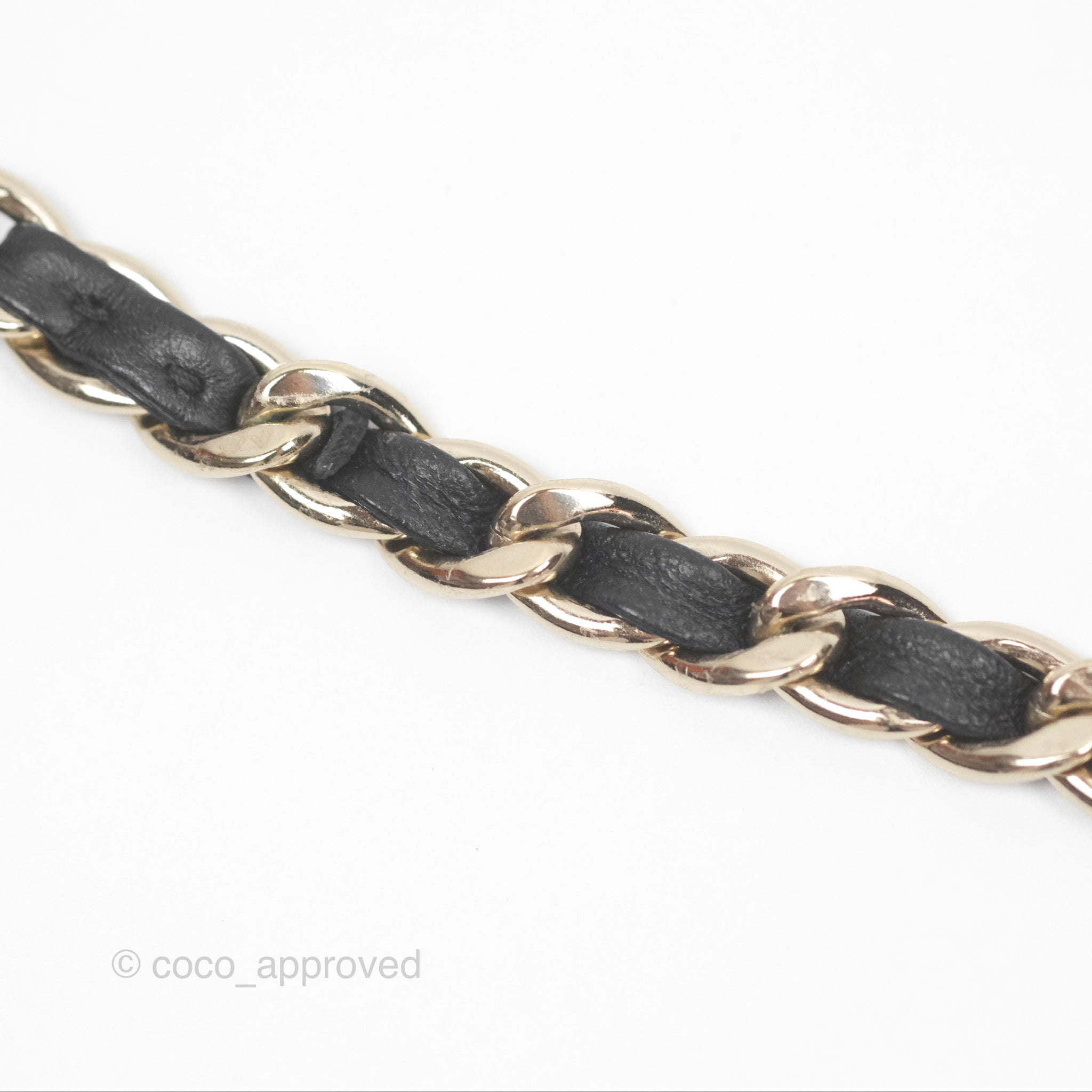 Chanel Black Leather CC Headband with Gold Tone Hardware - Luxury Hair Accessory for Women | Perfect for Parties, Weddings & Everyday Elegance