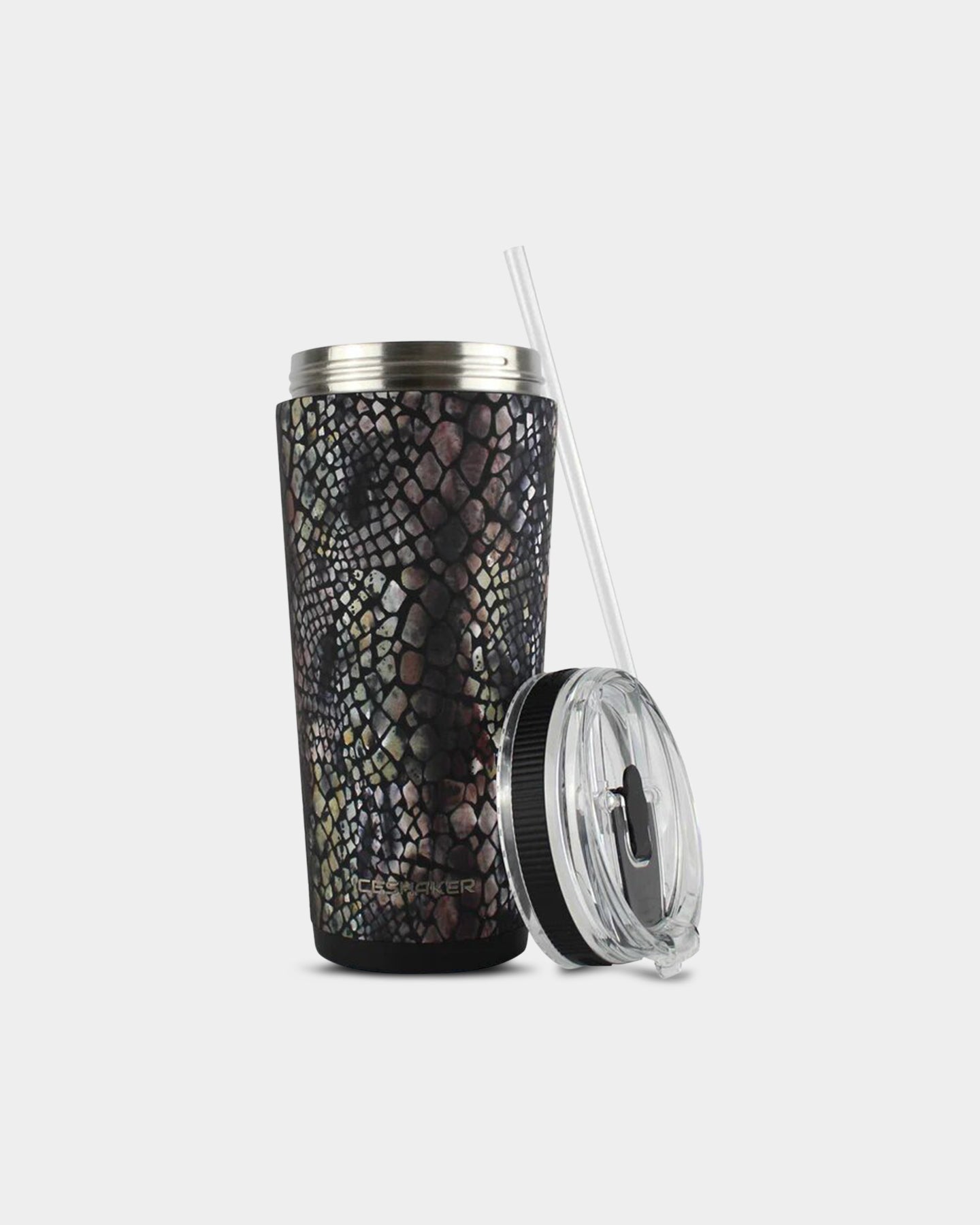 Insulated Ice Shaker Flex Bottle - Leakproof Stainless Steel Protein Shaker Cup for Gym, Workout & Travel - Keeps Drinks Cold for 24 Hours