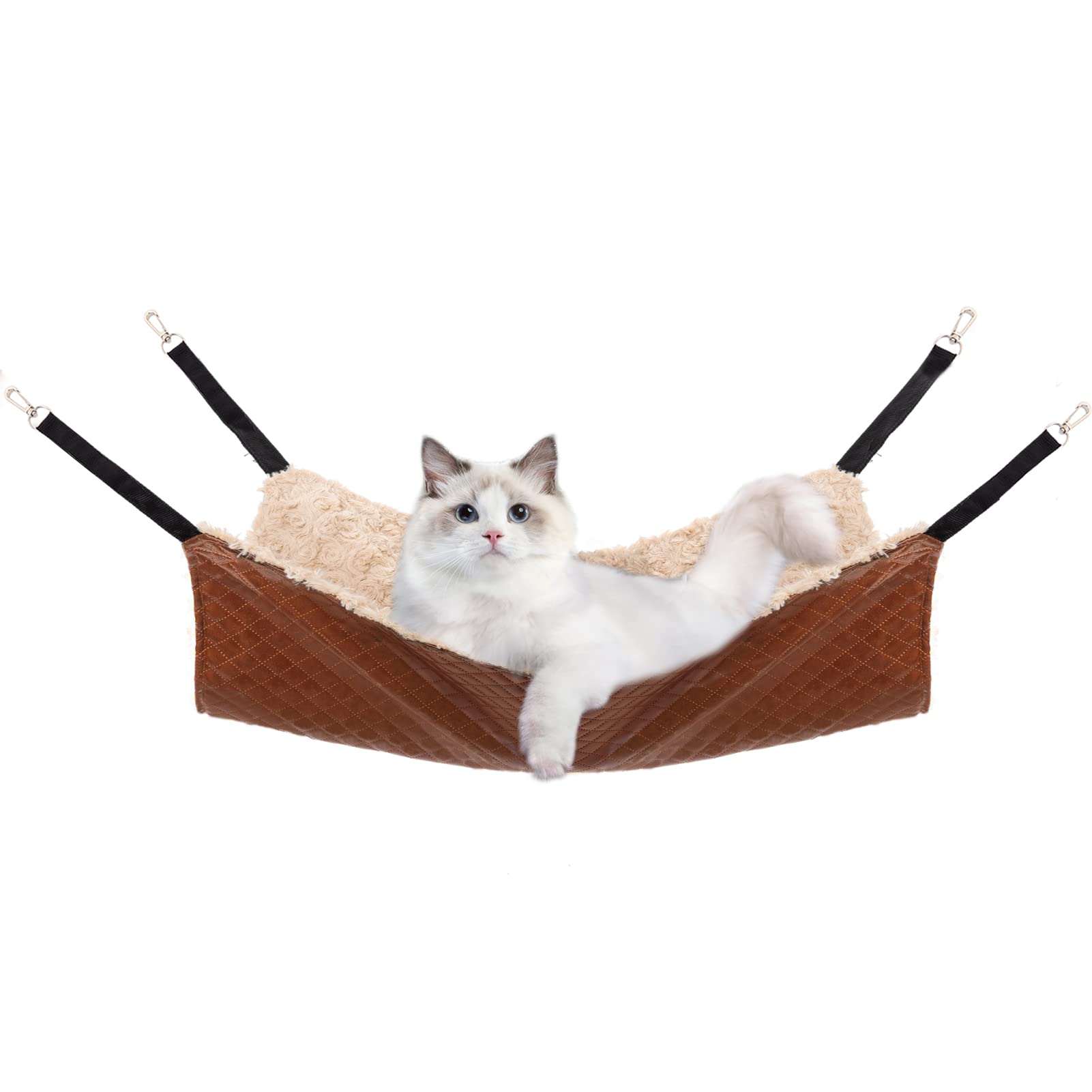 Reversible Cat Hammock Bed - Soft Hanging Pet Bed for Kittens, Ferrets, Puppies & Small Animals | Medium Size Cage Mount | Perfect for Indoor Relaxation & Nap Time