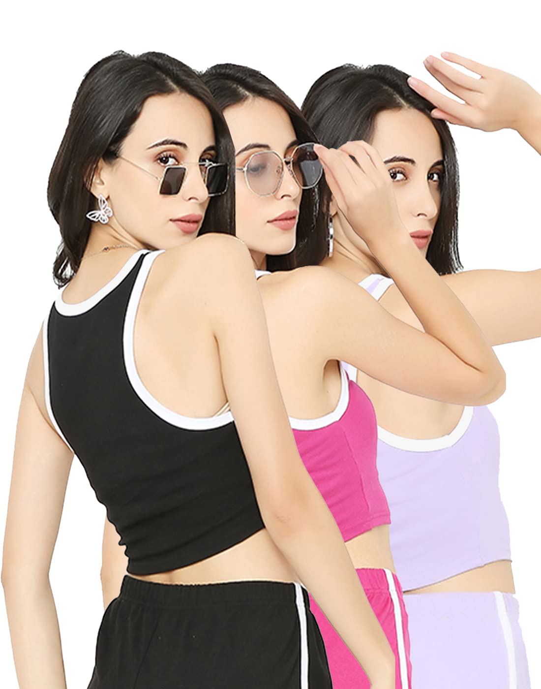 BLANCD Women's Cotton Lycra Blend Solid Tank Top - Comfortable Stretchy Casual Sleeveless Shirt for Summer, Workout, Yoga & Everyday Wear
