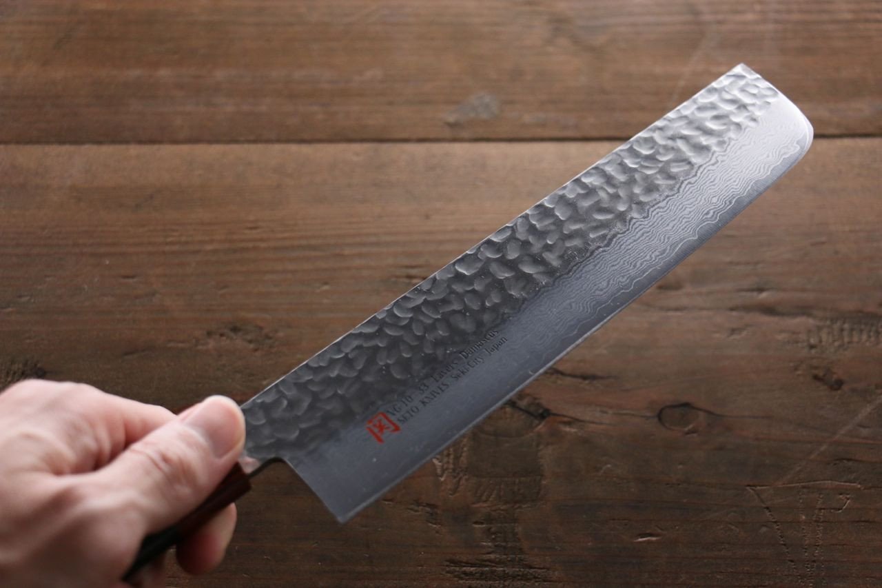 Premium Iseya VG10 Damascus Usuba 180mm Japanese Chef Knife - High Carbon Stainless Steel Blade for Professional Sushi, Vegetables & Asian Cuisine - Perfect for Home Cooks & Professional Chefs