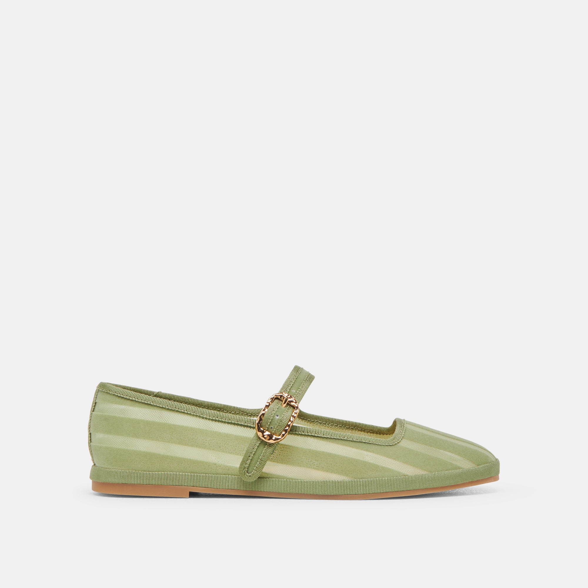 TAMEKA Women's Ballet Flats - Jade Stripe Mesh Slip-On Shoes for Comfort & Style | Perfect for Work, Casual Outfits & Travel