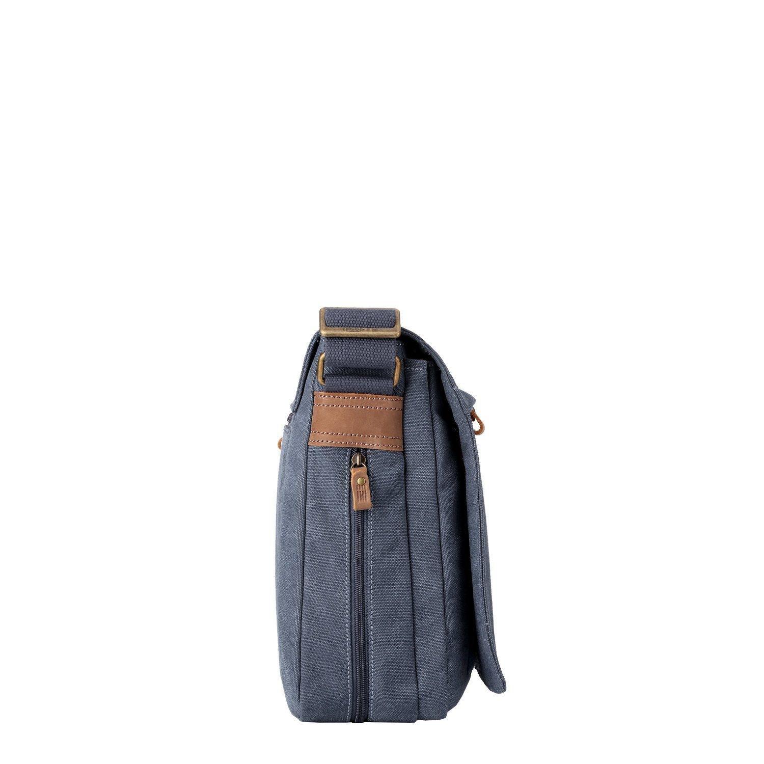 TRP0240 Troop London Classic Canvas Laptop Messenger Bag 16.5 Inch - Stylish Work & College Commuter Bag for Men & Women
