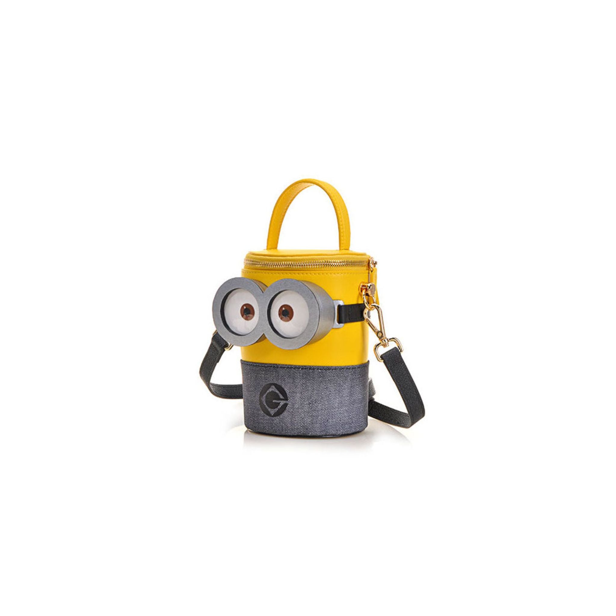 FION Minions Denim & Leather Crossbody Shoulder Bag for Women - Yellow & Blue Design | Perfect for Work, Travel & Everyday Use