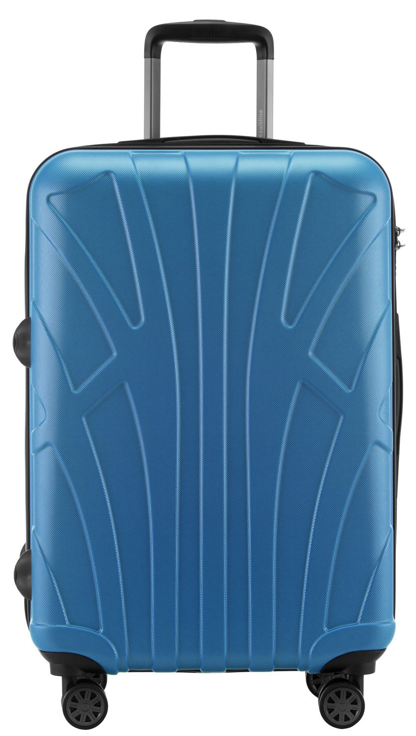 Suitline 3-Piece Luggage Set in Cyan Blue - Lightweight Spinner Suitcases for Travel, Business Trips & Vacations | Carry-On & Check-In Luggage with TSA Lock & 360° Wheels