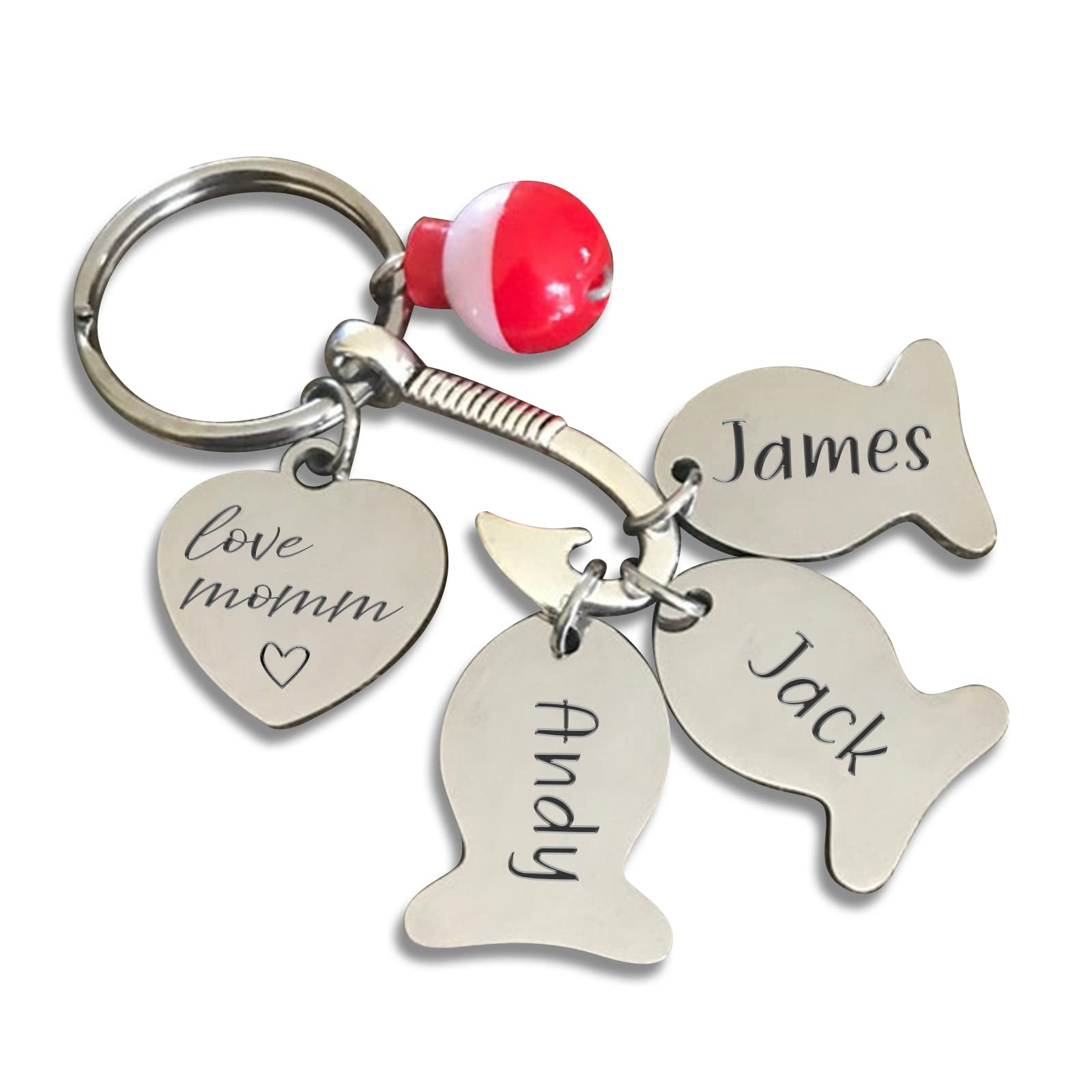 Personalized Handwriting Fishing Keychain for Dad - Best Catch Dad Keyring - Custom Engraved Father's Day Gift for Fishing Enthusiasts - Perfect for Anglers, Boat Keys, and Father's Day Surprises