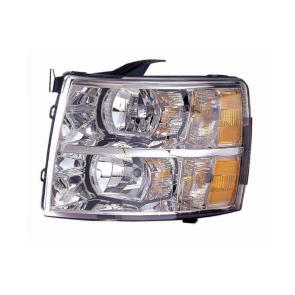 Chevy Silverado Headlight Assembly 2007-2013 - Driver Side Replacement Part GM2502280 | 22853027 - Compatible with Chevy Silverado 1500/2500/3500 - Perfect for Night Driving & Off-Road Adventures