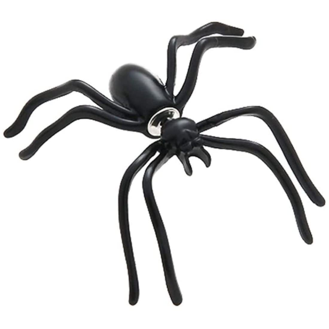 2PCS Halloween Spider Earrings for Women & Men - Gothic Black Stud Earrings for Girls, Scary Funny Halloween Jewelry - Perfect for Cosplay, Party Favors, Gifts & Spooky Decorations (Ideal for Halloween Parties, Costume Accessories & Gothic Fashion)