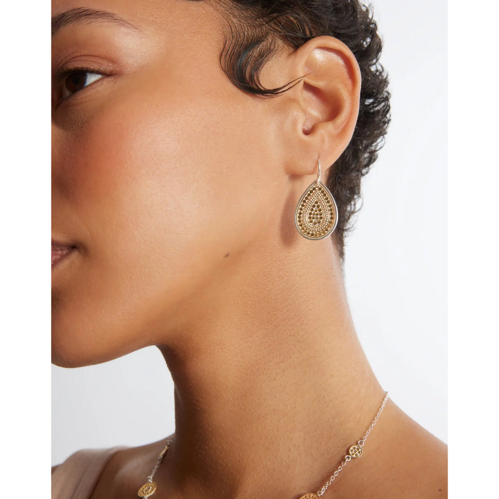 Anna Beck Contrast Dotted Teardrop Earrings - Stylish Women's Fashion Jewelry for Parties, Weddings & Everyday Wear