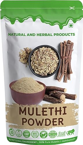 Organic Mulethi Powder (100g) - Natural Licorice Root Powder for Skin Brightening, Acne & Dark Spots - Yastimadhu, Mulathi - Perfect for DIY Face Masks, Herbal Tea & Ayurvedic Remedies