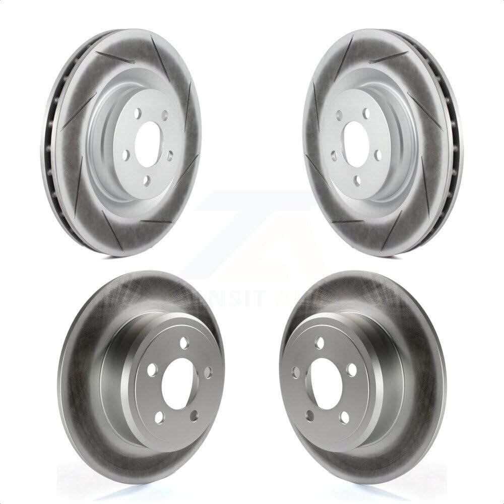 High-Performance Front & Rear Coated Disc Brake Rotors Kit for Dodge Charger & Challenger - Perfect for Racing, Daily Driving & Enhanced Stopping Power