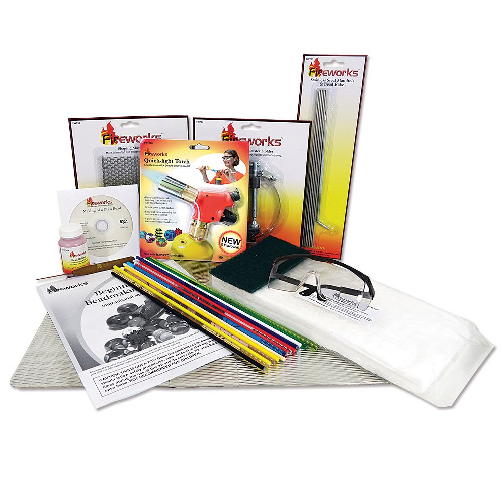 Beginner's Glass Beadmaking Kit - Complete Starter Set for DIY Jewelry Making & Glass Art | Perfect for Home Crafts, Gifts & Creative Projects