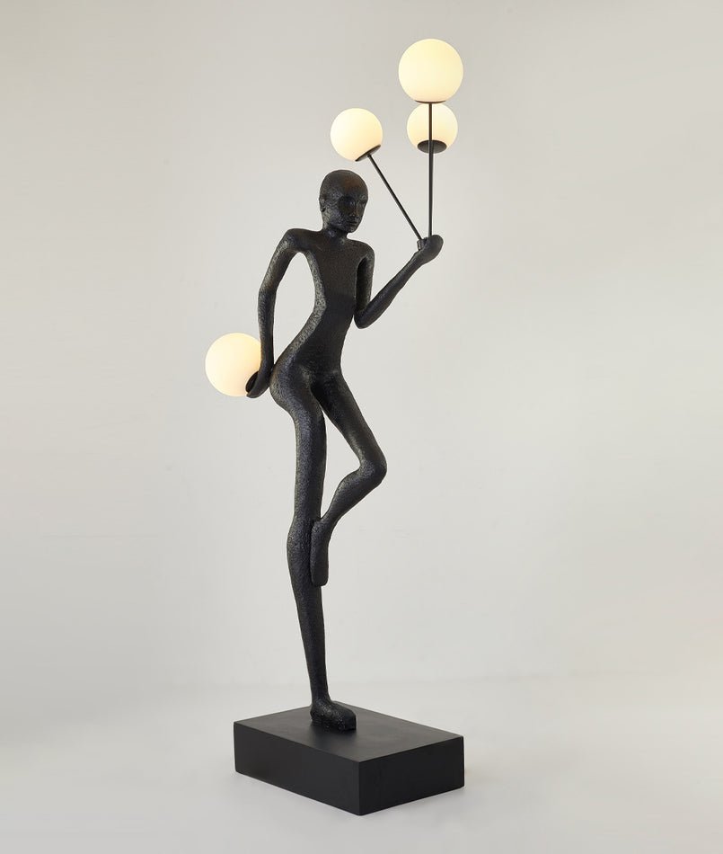 Modern Juggling Sculptor Floor Lamp - Adjustable LED Standing Light for Living Room, Bedroom & Office - Artistic Home Decor Lighting
