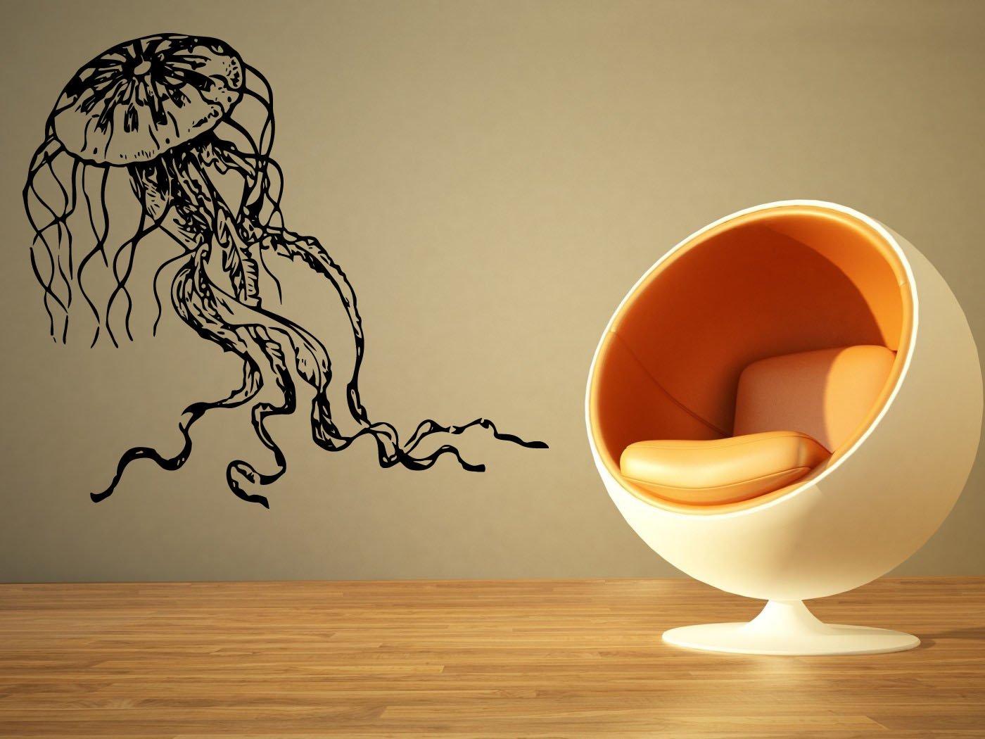 Large Jellyfish Ocean Wall Decal - Vinyl Sticker Mural for Room Decor | Perfect for Kids' Bedroom, Living Room & Nursery Wall Art