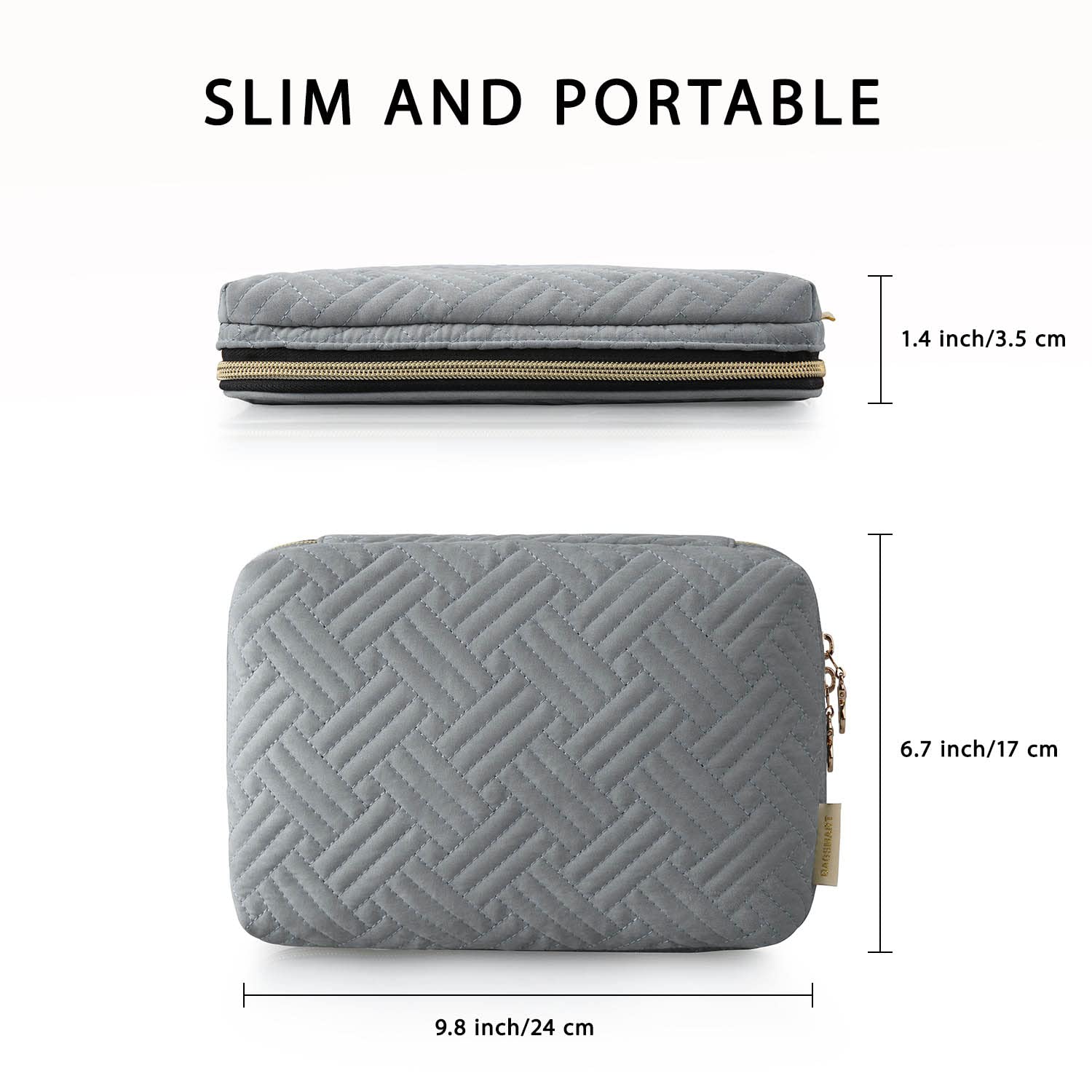 BAGSMART Travel Electronics Organizer Case - Grey Cable Organizer Bag for Phone, Charger, SD Cards & Travel Accessories | Perfect for Women's Travel Essentials, Business Trips & Daily Commute