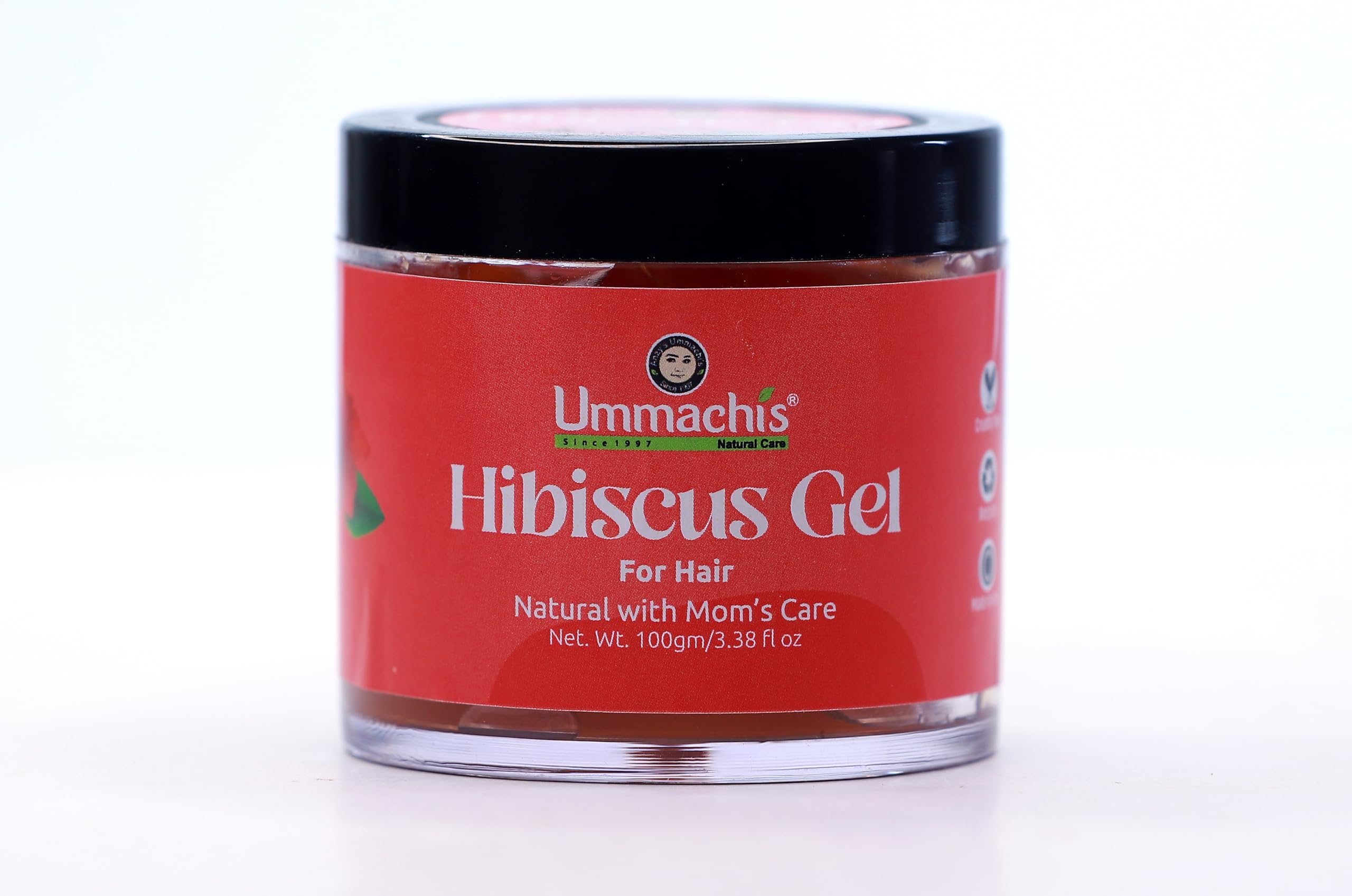 Ummachis Naturals Hibiscus Hair Gel - 100gm for Curly & Frizzy Hair Care | Natural Hold & Shine | Perfect for Daily Styling & Hydration