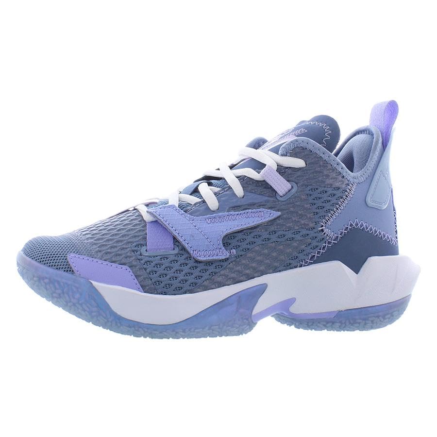 Nike Boys' Grade School Jordan Why Not Zer0.4 Basketball Shoes - Indigo Fog/Purple Pulse - Lightweight & Durable for Court Play & Casual Wear