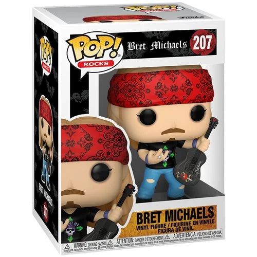 Bret Michaels Pop! Vinyl Figure #207 - Funko Pop! Rock Star Collectible - Perfect for Music Fans, Gift Ideas & Pop Culture Displays