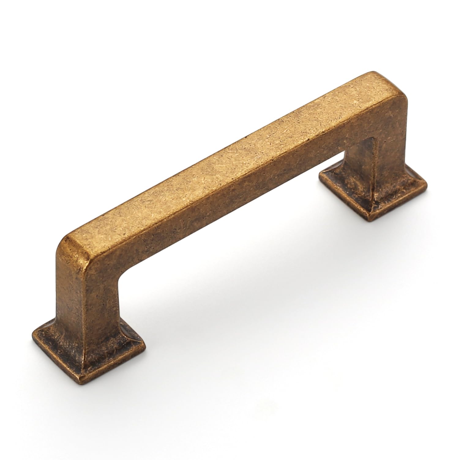 Amerdeco 6 Pack Antique Brass Cabinet Pulls - 3 Inch Hole Centers, Kitchen Cabinet Handles & Drawer Pulls - Vintage Hardware for Cabinets, Cupboards & Furniture (Perfect for Kitchen Remodel & Home Decor)