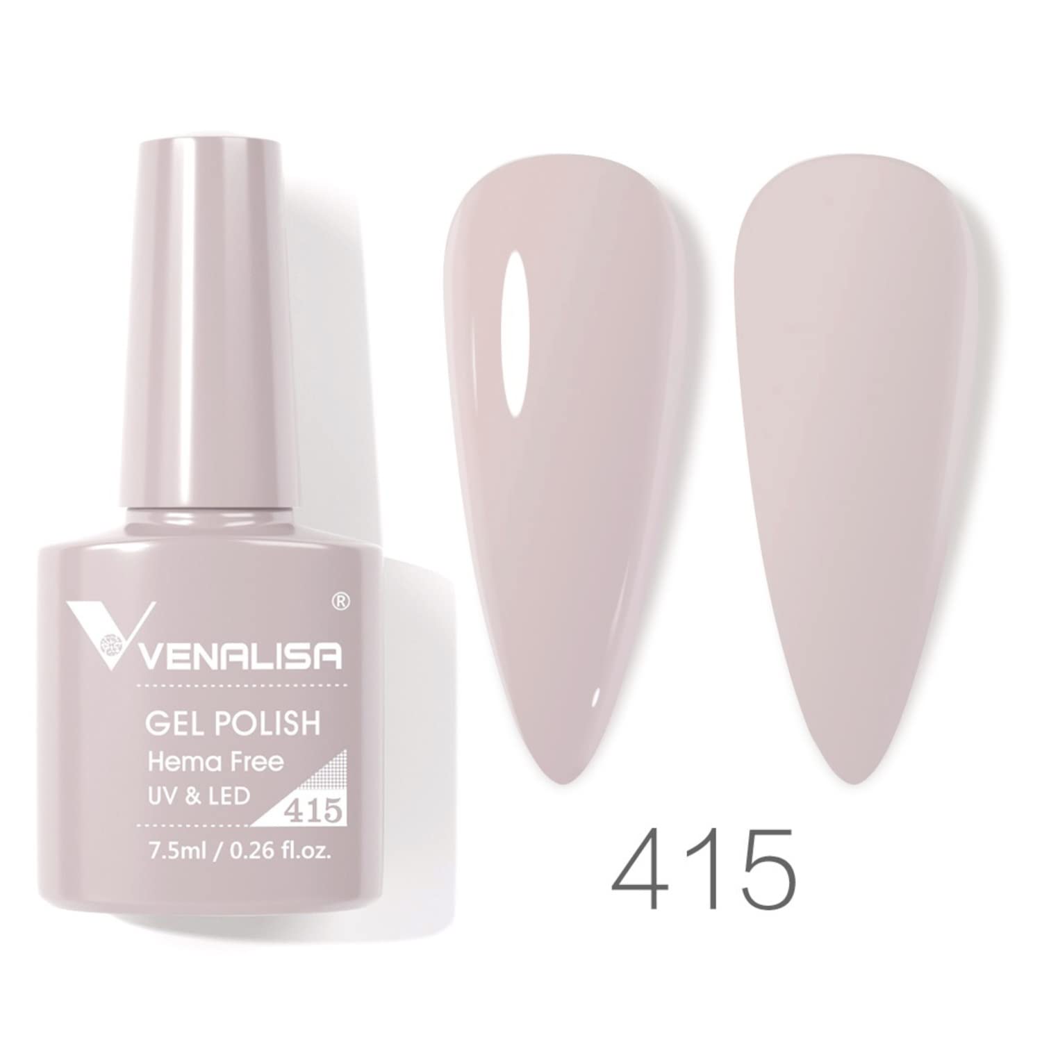 VENALISA #415 Gel Nail Polish - 7.5ml Soak Off UV LED Nail Gel for Manicure & Nail Art - Salon Quality Long Lasting Polish - Requires UV/LED Light to Cure - Perfect for Home DIY & Professional Salon Use