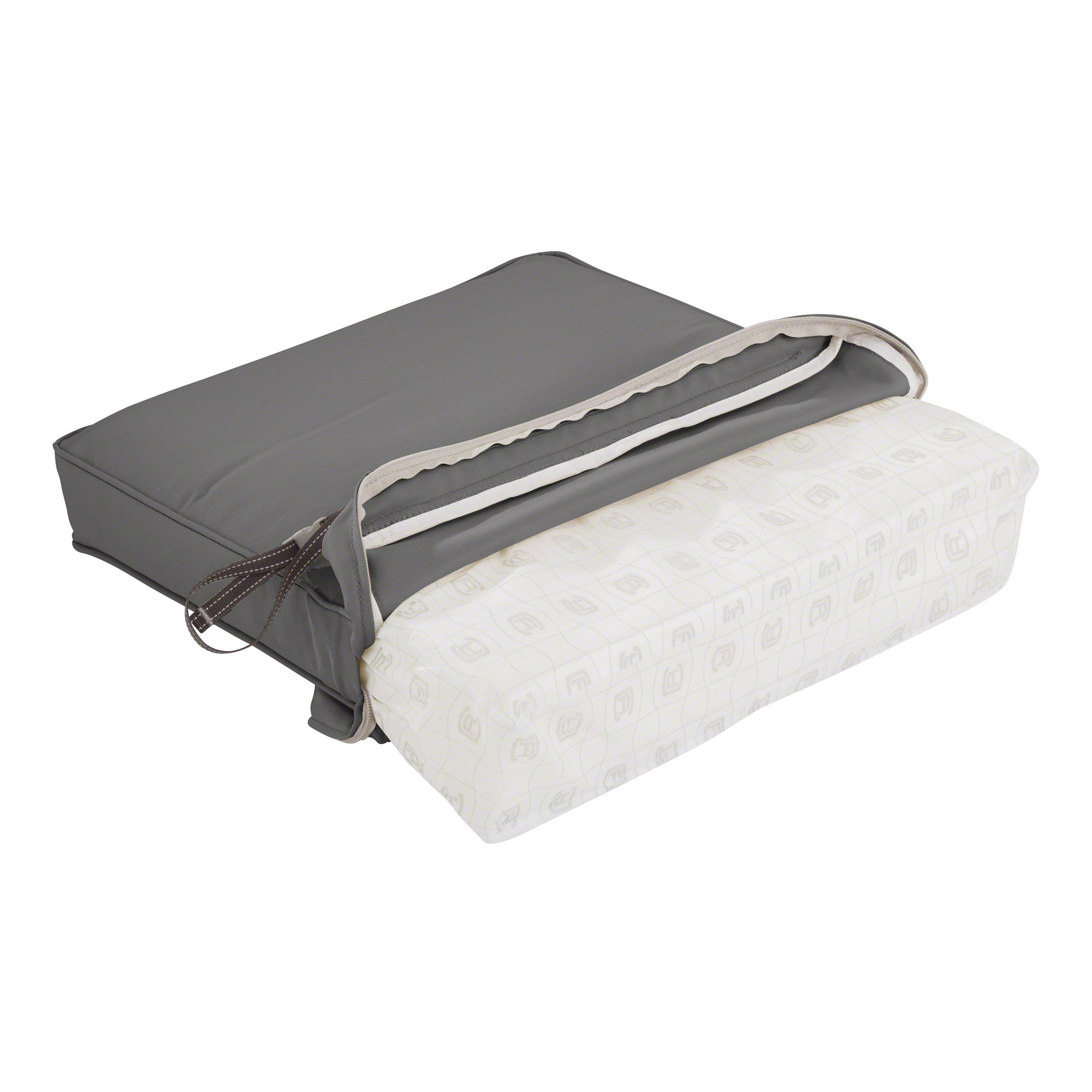 Classic Accessories Montlake 80x26 Outdoor Chaise Lounge Cushion - FadeSafe, Water-Repellent, Light Charcoal - Perfect for Patio, Poolside, and Garden Relaxation