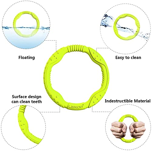 Durable Dog Toys for Aggressive Chewers - Floating Chew Proof Flying Disc & Interactive Tug Toy for Large Dogs - Tough Teething Toys for Puppies & Adult Dogs - Perfect for Outdoor Play, Fetch Games & Tug of War Training