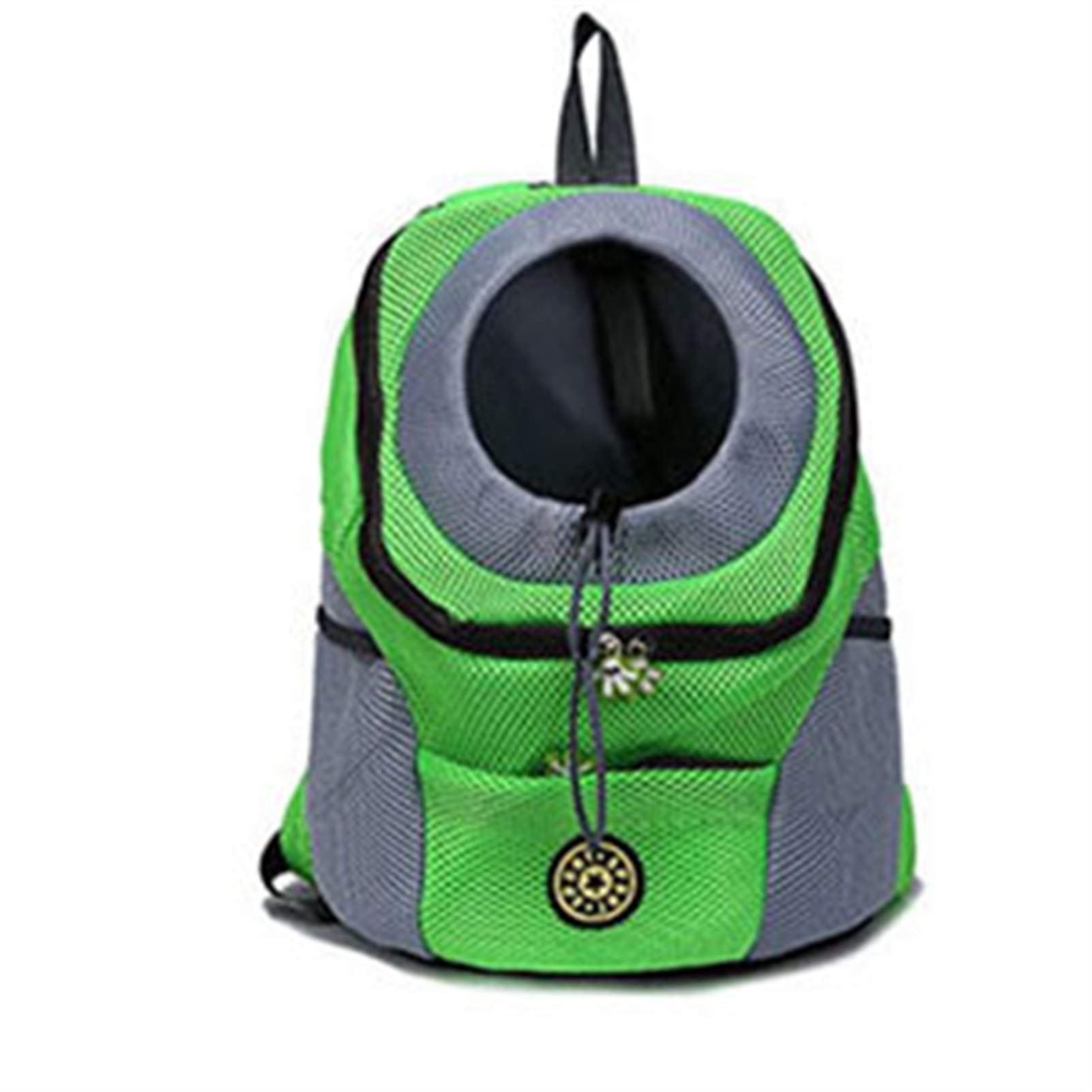 Premium Pet Carrier Backpack - Double Shoulder Portable Travel Bag for Small Dogs & Cats, Breathable Mesh Outdoor Dog Backpack, Front Carry Pet Carrier (Green, L 41x50x25cm) - Perfect for Hiking, Travel & Daily Commute