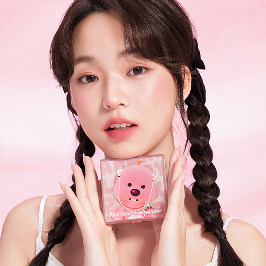 PinkBear x ZANMANG LOOPY Limited Edition Lipstick Gift Set - 6 Matte & Glossy Lip Colors - Cute Korean Beauty Makeup for Daily Wear & Special Occasions