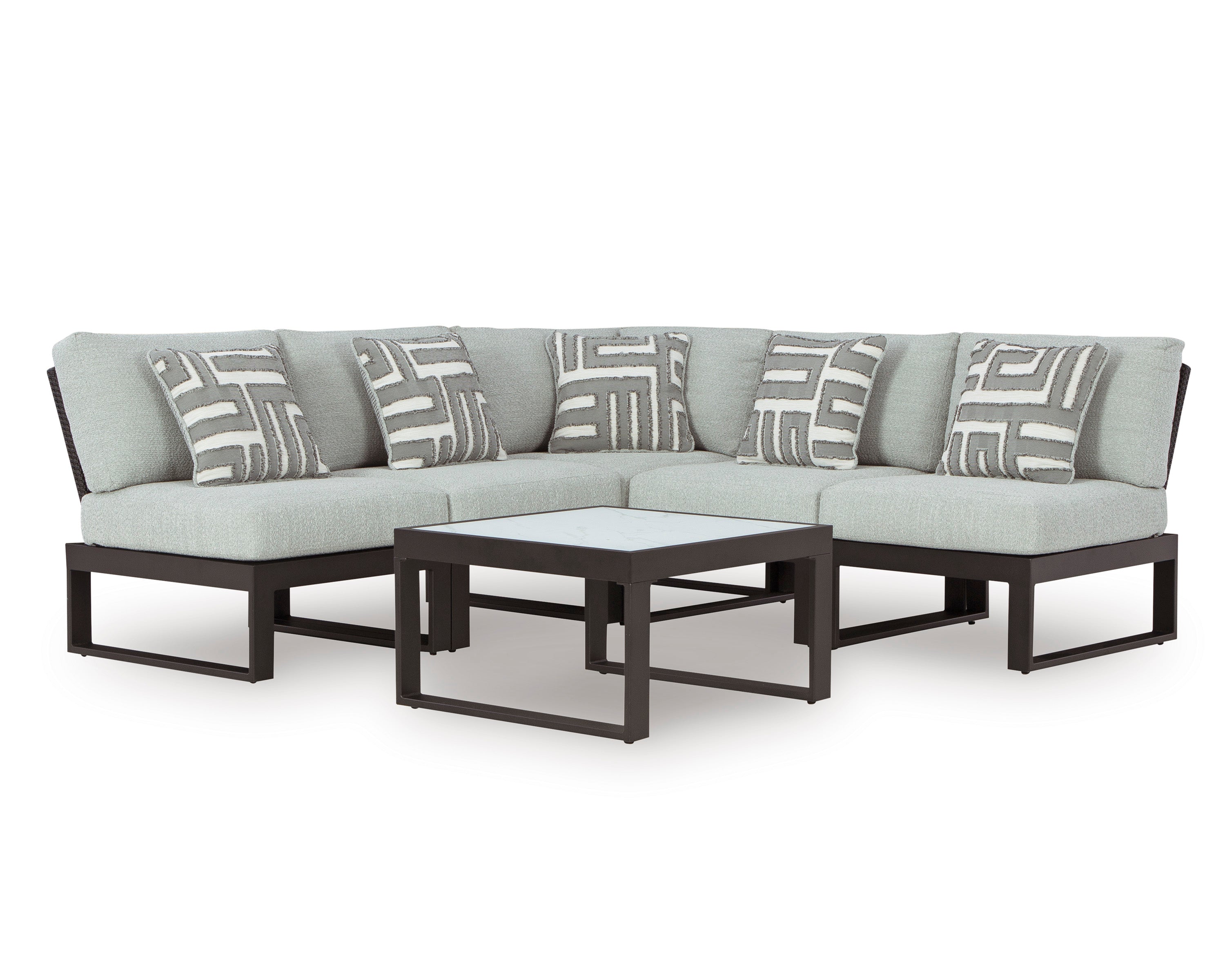 Beachloft 5-Piece Outdoor Sectional Sofa Set with Cushions - Water-Resistant Patio Furniture for Backyard, Poolside & Garden Relaxation