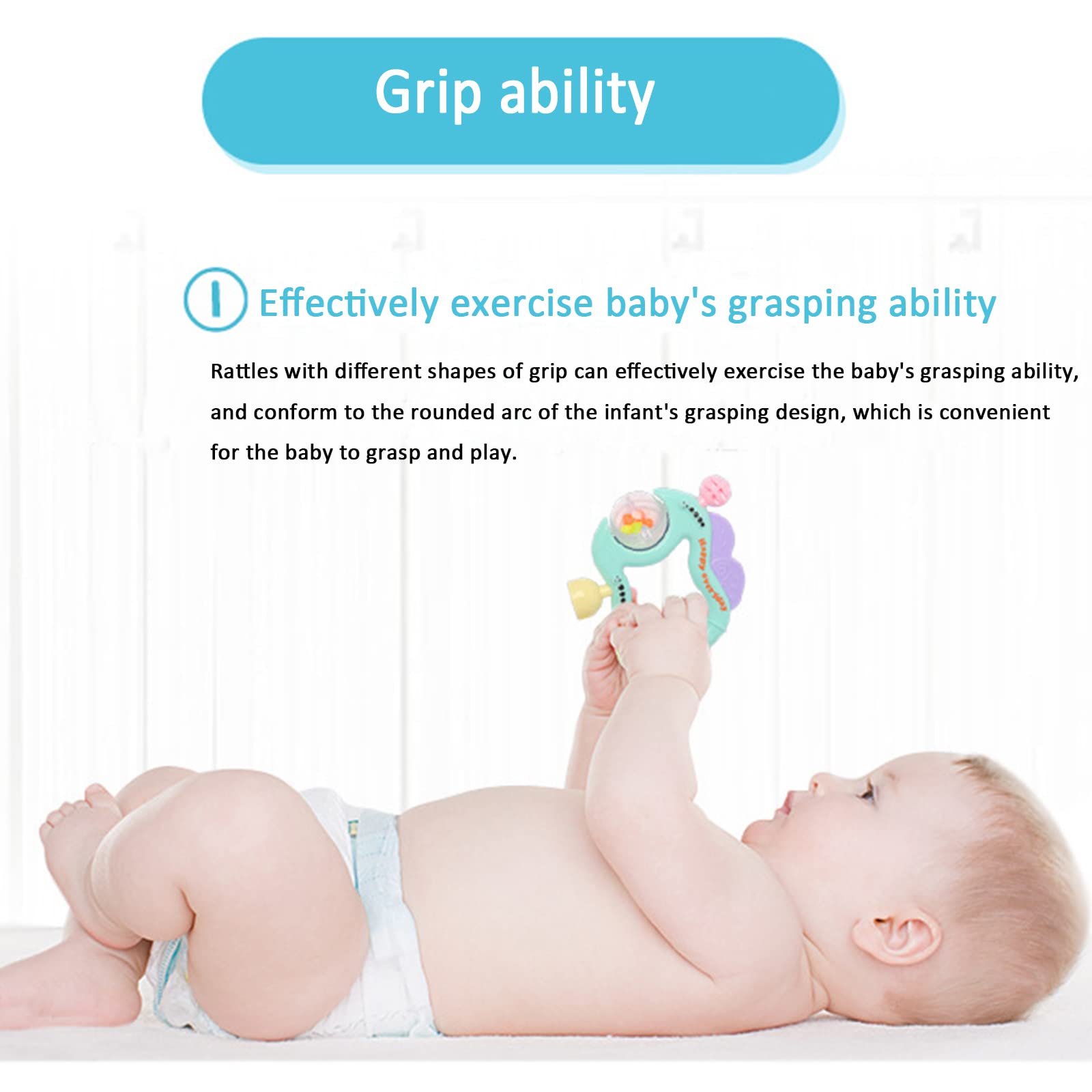 **Baby Teething Toys for 3-12 Months - 11-Pack Silicone Rattles & Puzzle Teethers for Infants (Giraffe, Elephant) - Early Developmental Learning & Sensory Stimulation - Perfect for Soothing Sore Gums, Playtime & Baby Shower Gifts**