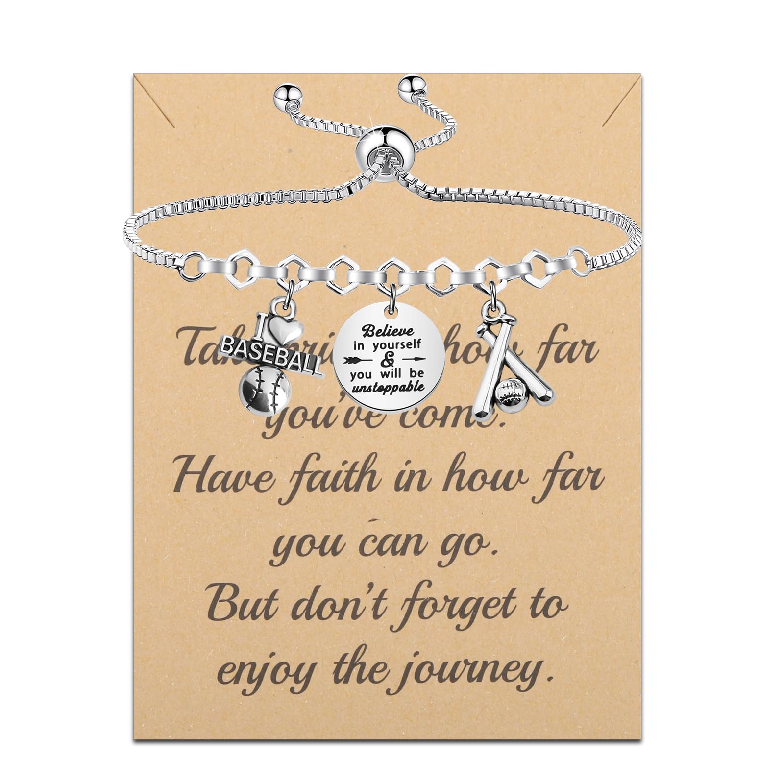 FUSTMW Baseball Keychain - Unique Softball Player Charm Gift for Baseball Moms & Players - Inspirational Baseball Jewelry for Fans - Perfect for Game Days, Team Gifts & Sports Enthusiasts
