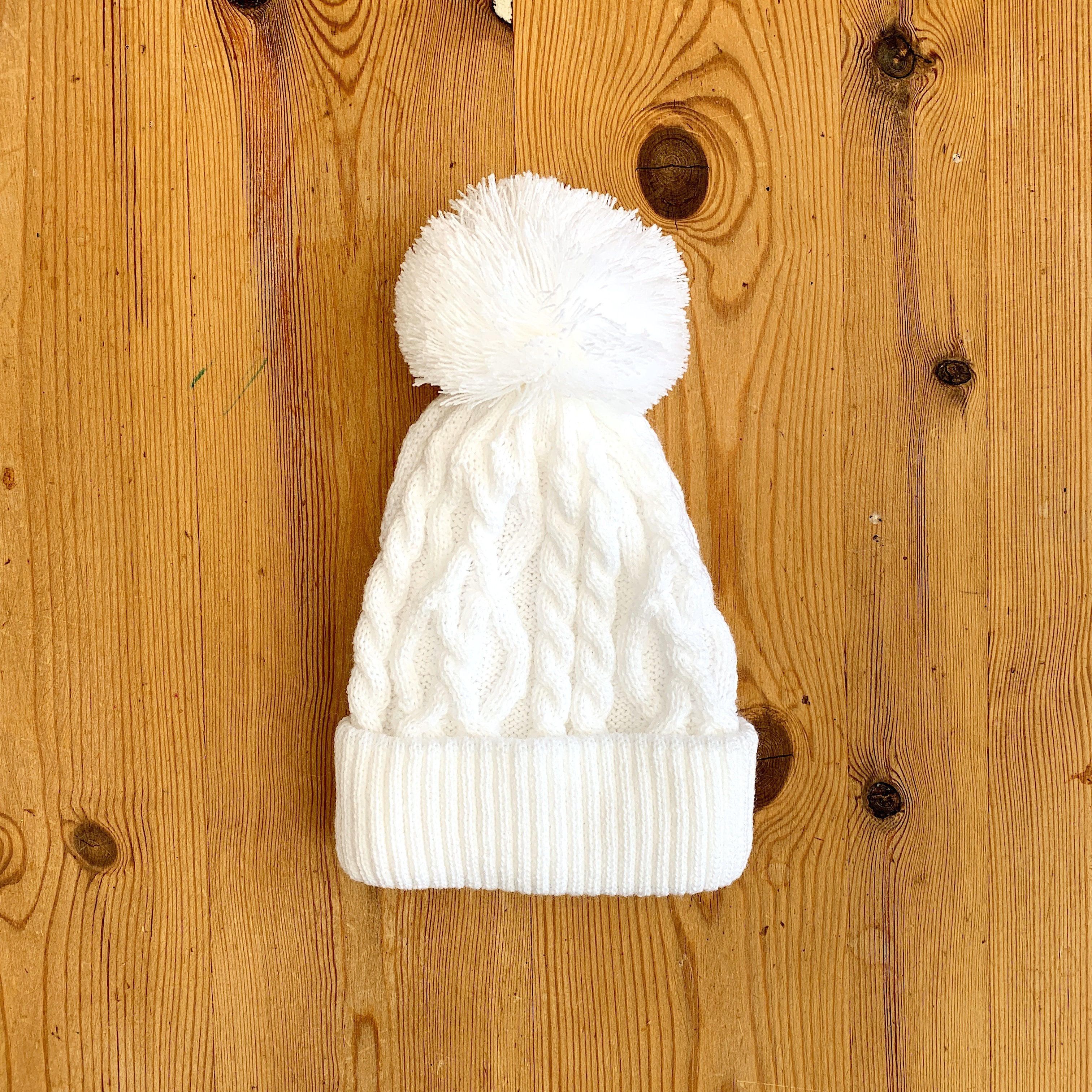 Cozy Cable Knit Pom Pom Beanie - Winter Warm Knitted Hat for Women & Men - Perfect for Snow Days & Outdoor Activities