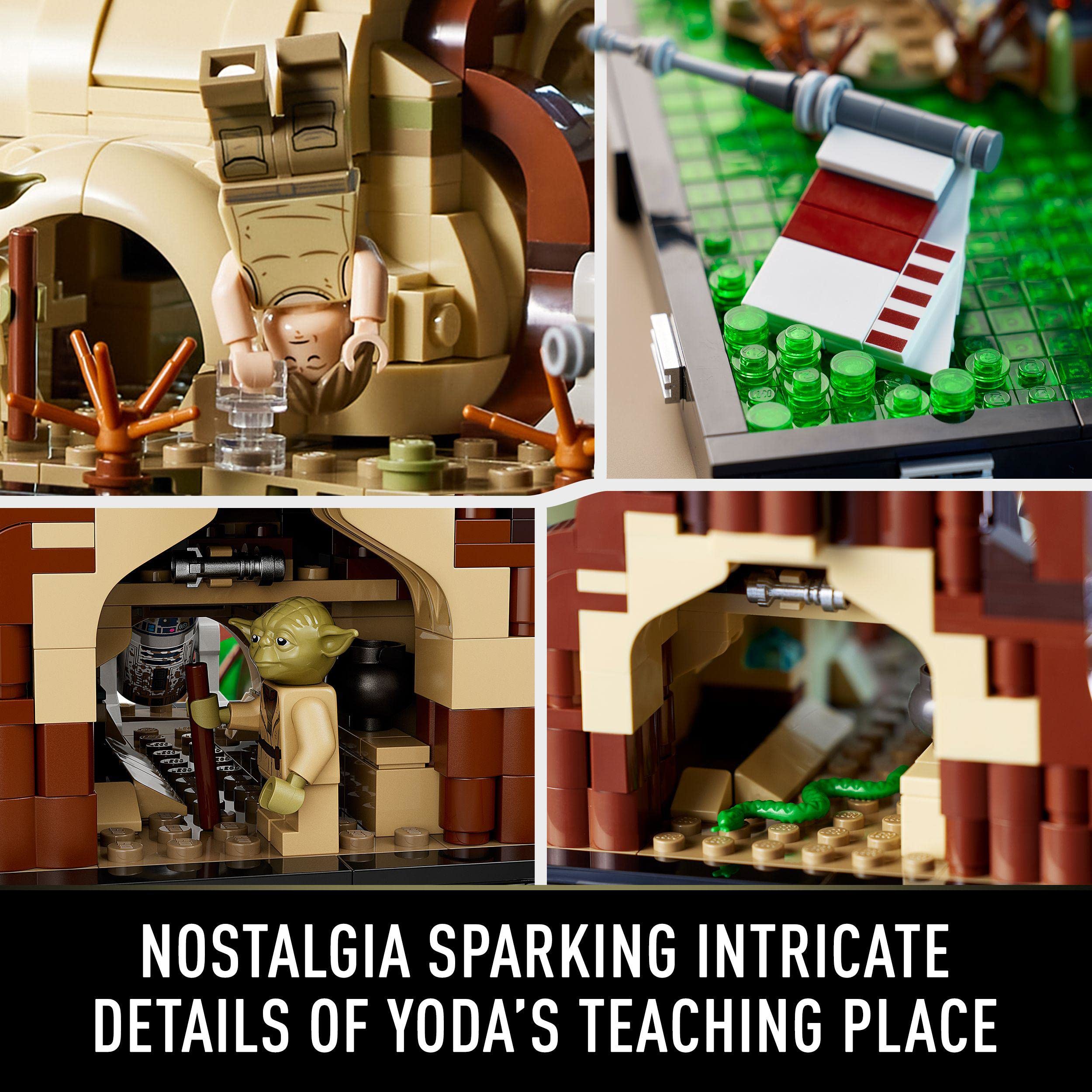 LEGO 75330 Star Wars Jedi Training Diorama on Dagobah - Adult Building Set with X-Wing Starfighter, The Empire Strikes Back Collectible Model Kit - Perfect Gift for Men & Women | Home Decor, Office Display, Star Wars Fan Collection